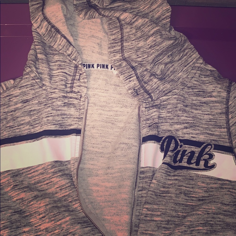 Grey Pink Sweater Size M